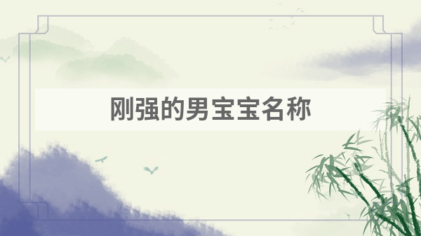 刚强的男宝宝名字