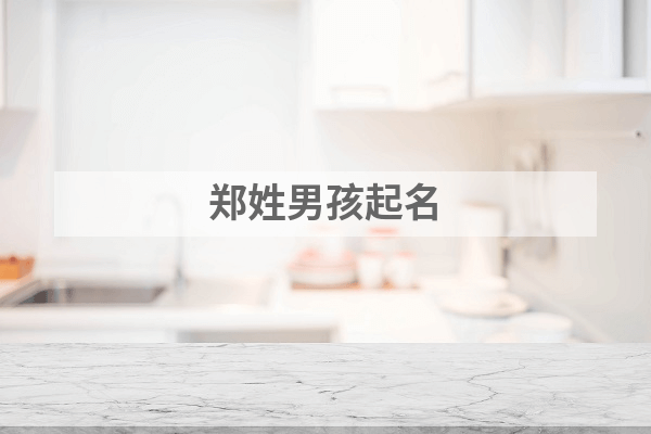 郑姓男孩起名大全