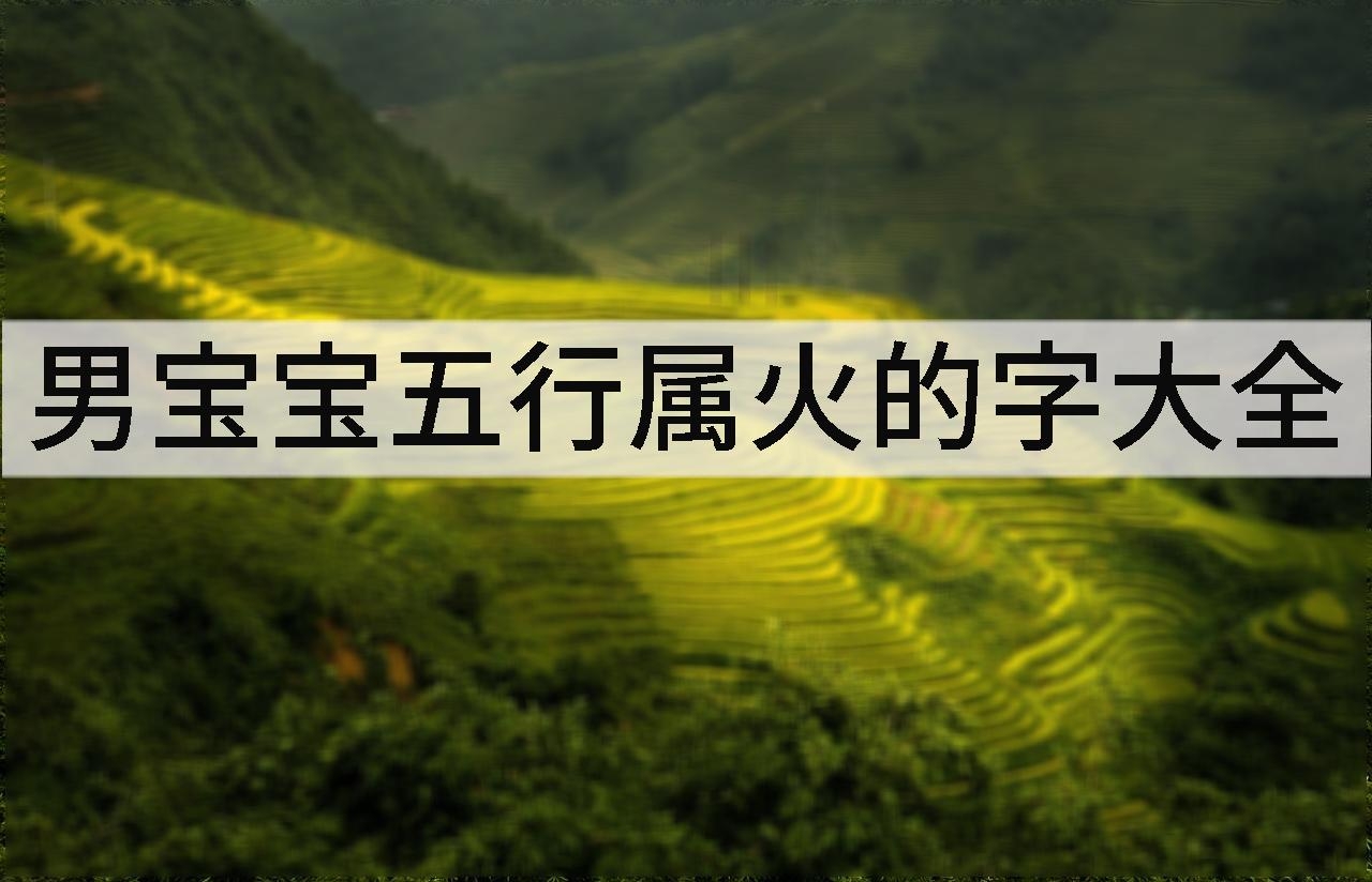 男宝宝五行属火的字大全
