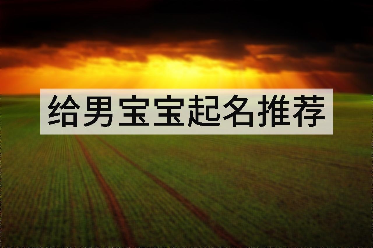 给男宝宝起名推荐