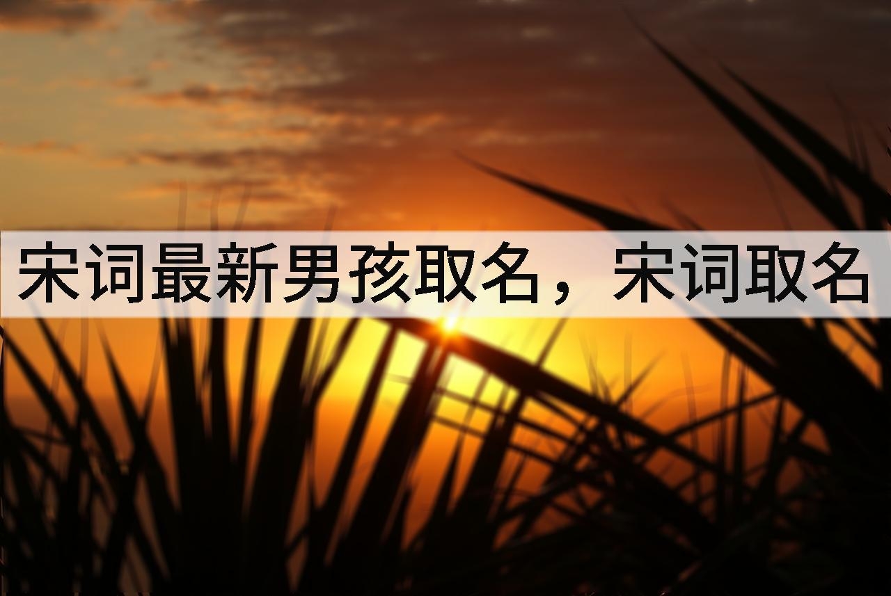宋词最新男孩取名,宋词取名