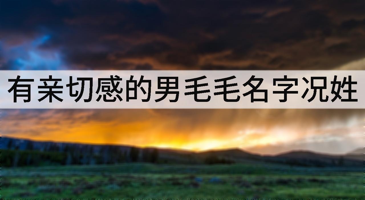 有亲切感的男毛毛名字况姓